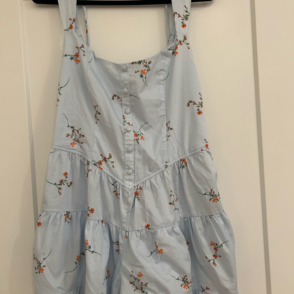 Floral Blue Romper